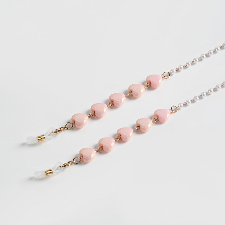 Heart-Shaped Beaded Eyewear Chain kalsten