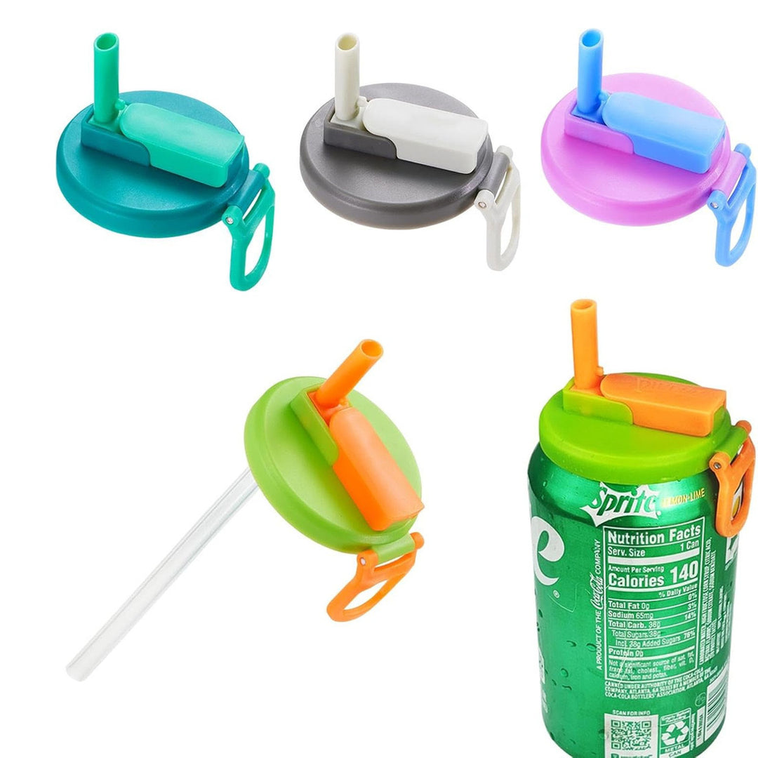 Universal Insulated Bottle Replacement Flip Straw Lid With Locking Carry Loop