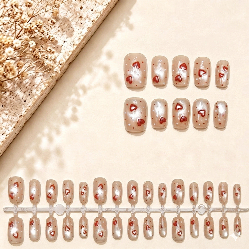 Heart Design Press-On Nail Art