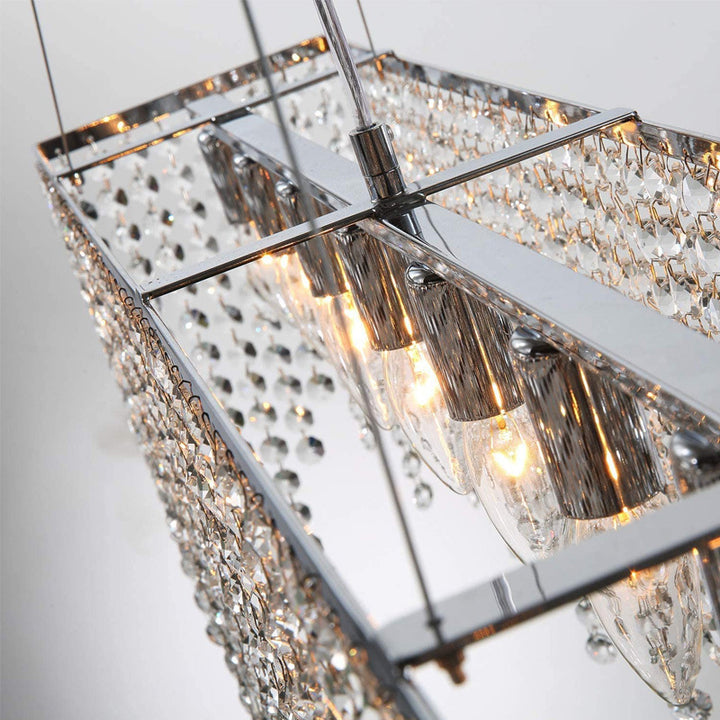 Crystal Beaded Pendant Light Fixture