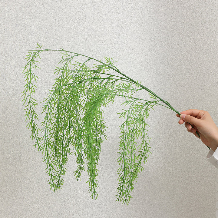 Decorative artificial branch with filigree, curved twigs