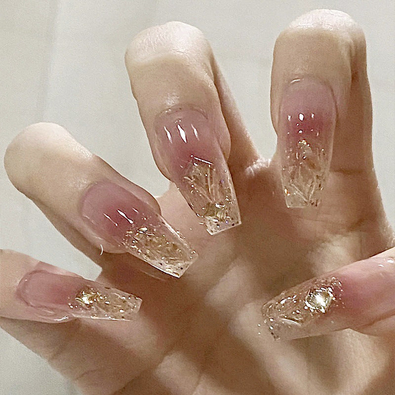 Artificial nails with glamorous glitter accents Kalsten