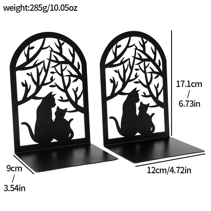 Cat Silhouette Decorative Bookends