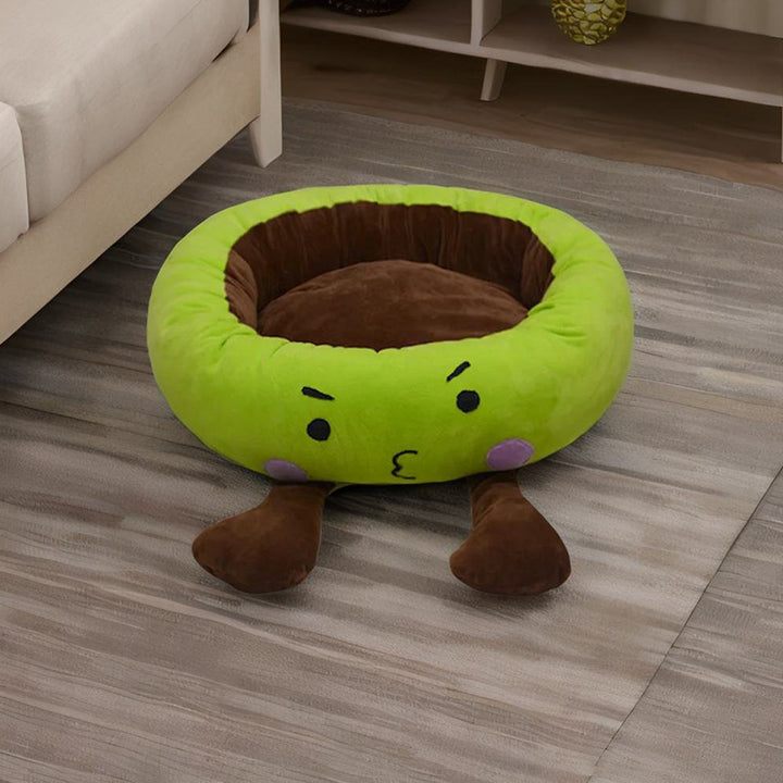 Cute Animal-Themed Plush Dog Bed