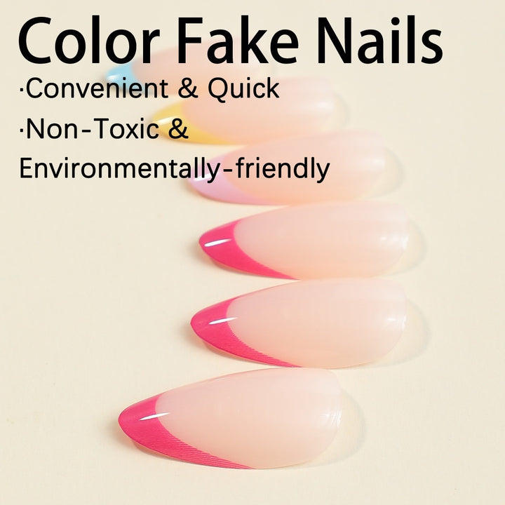 Artificial nail set with stylish gradient and elegant tips Kalsten