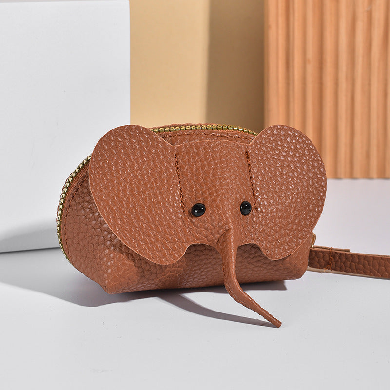 Cute Elephant-Themed Zippered Coin Purse Kalsten