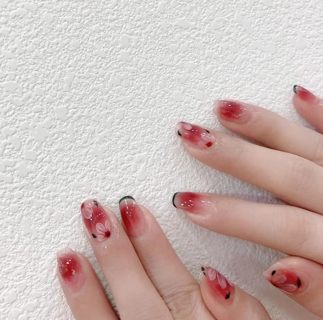 Artistic Sakura-Inspired Press-On Nails Kalsten
