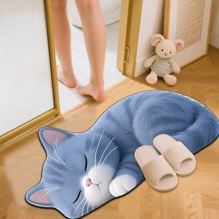 Cat-Themed Memory Foam Bath Mat Kalsten