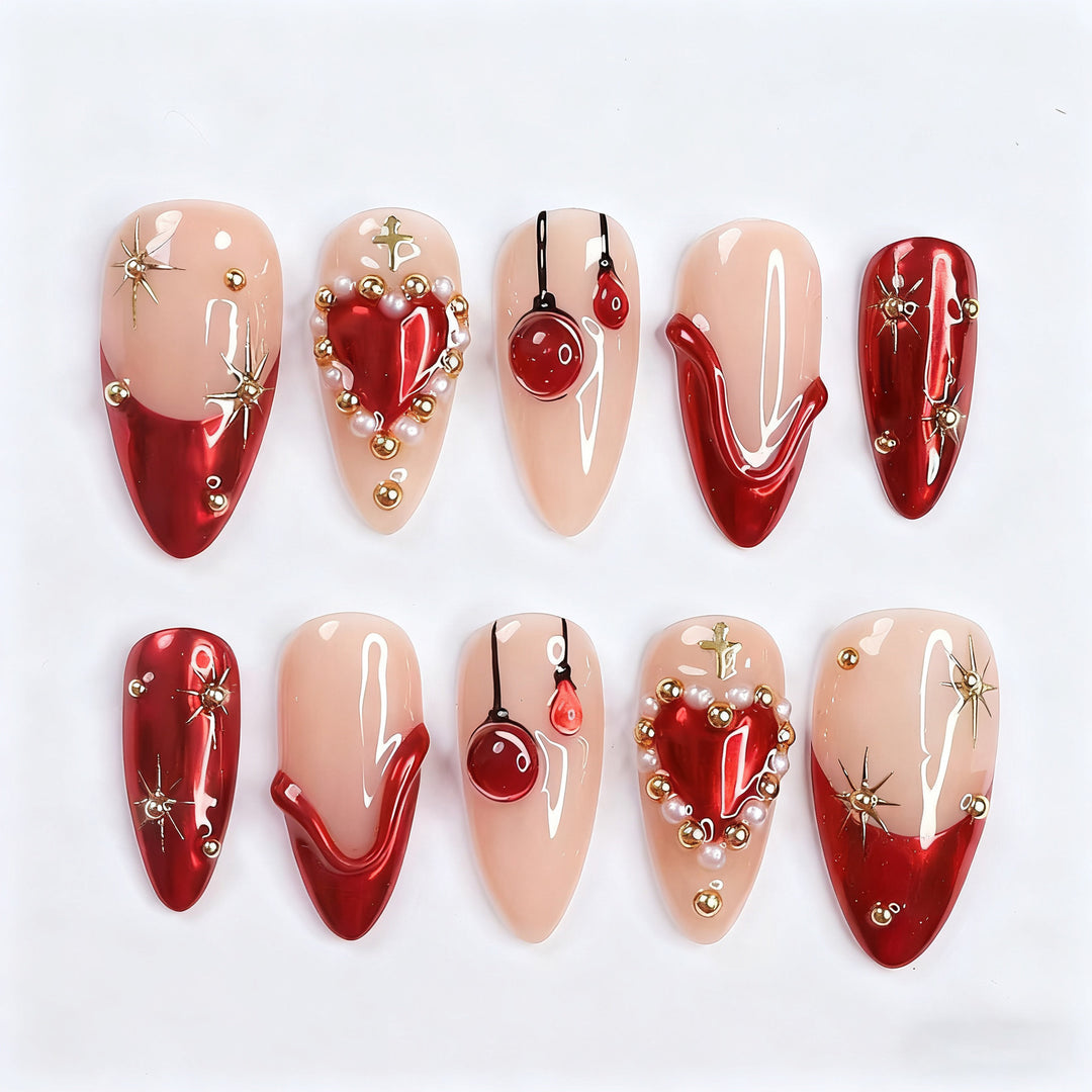 Artificial nails in classic style Kalsten
