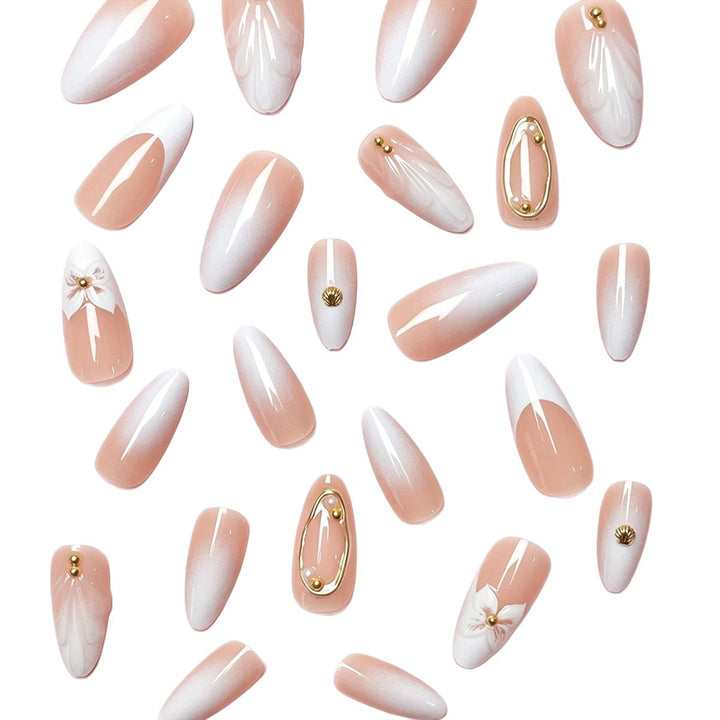 Floral Embellished Press-On Nail Extensions Kalsten