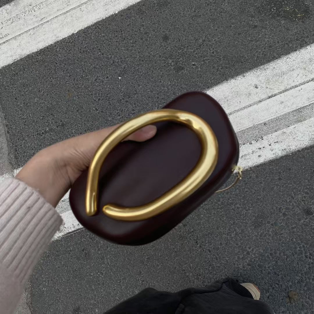 Statement Clutch with Sculptural Handle Kalsten