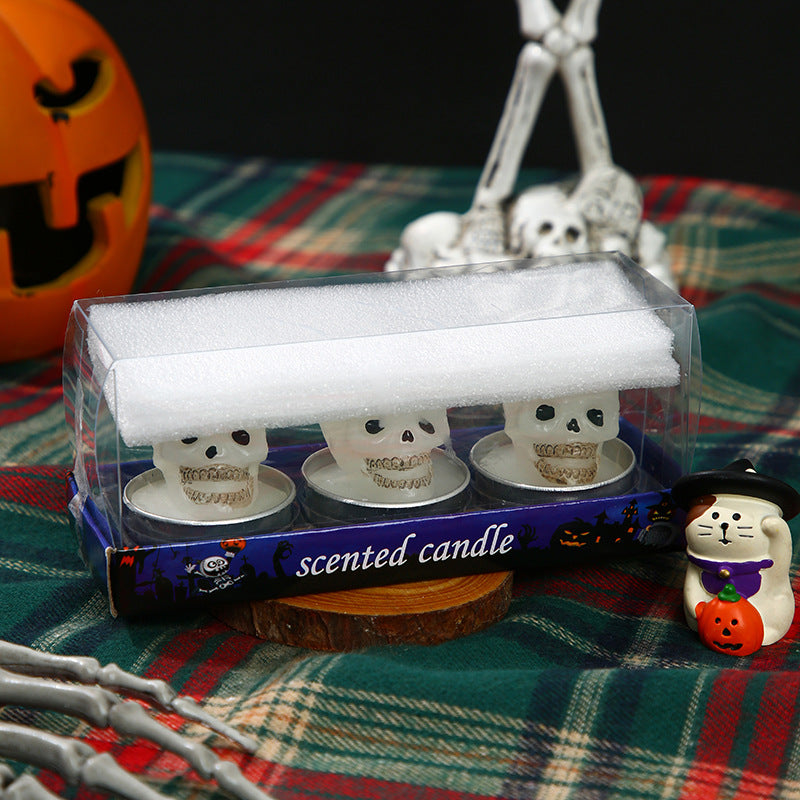 Halloween Scented Witch Skeleton Tealight Candle Trio