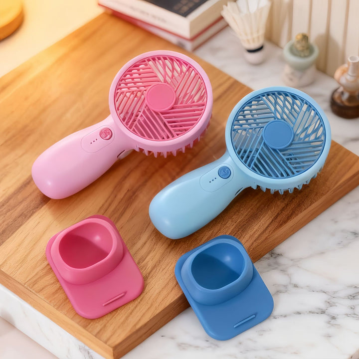Women's Portable Table Fan with USB Charging Function and Adjustable Tilt Angle Kalsten