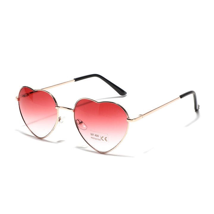 Women Heart-Shaped Sunglasses with UV Protection and Delicate Frame Kalsten