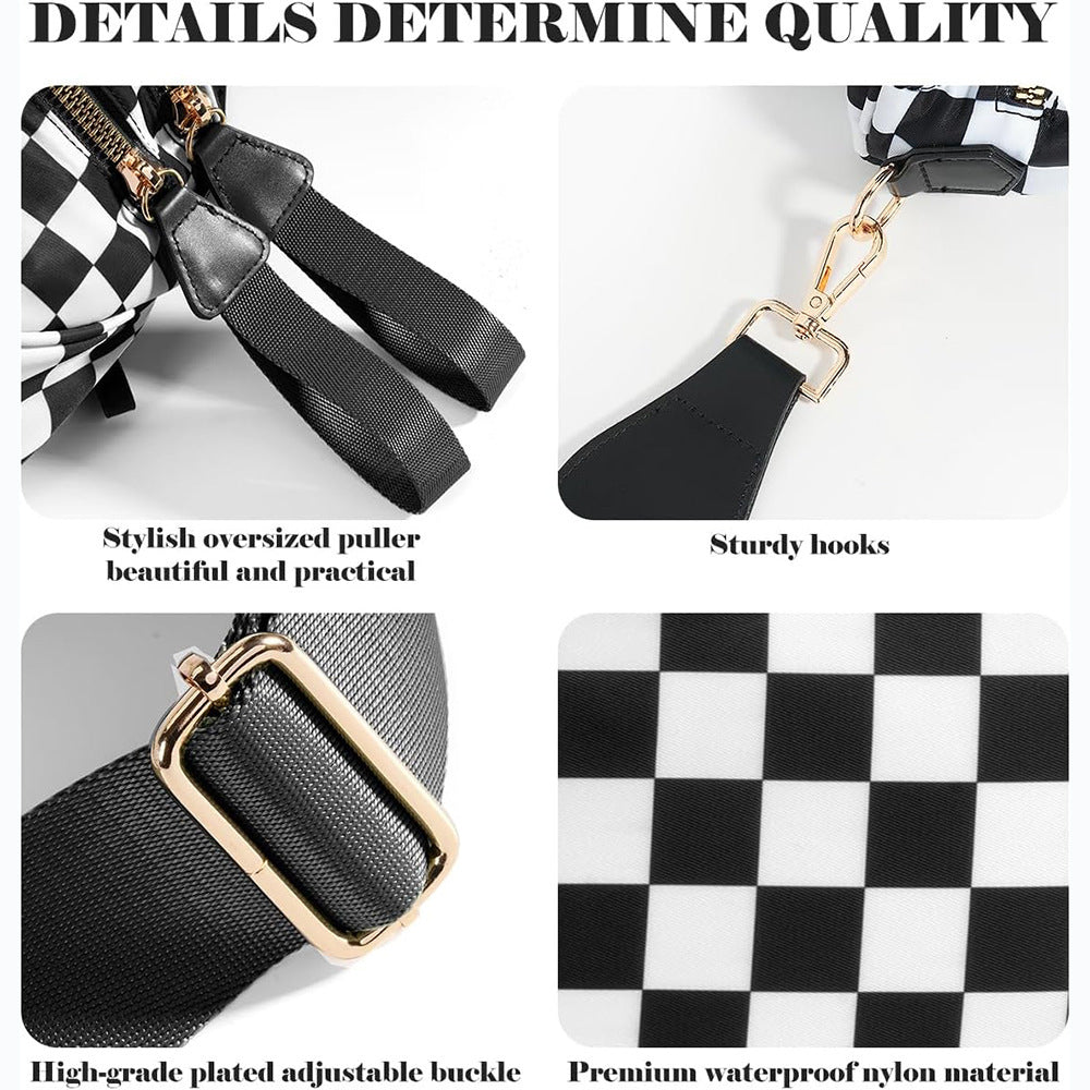 Stylish Checkerboard Crossbody