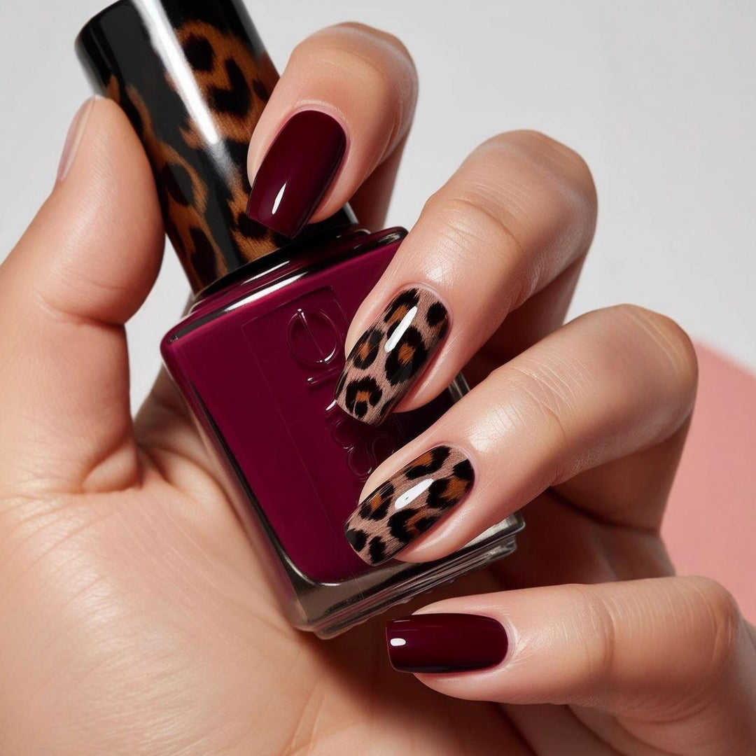 Artificial nails with modern leopard pattern Kalsten