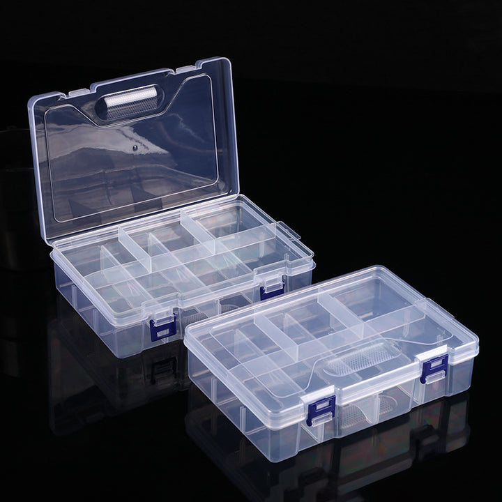 Multi-Compartment Transparent Craft Organizer Box Kalsten