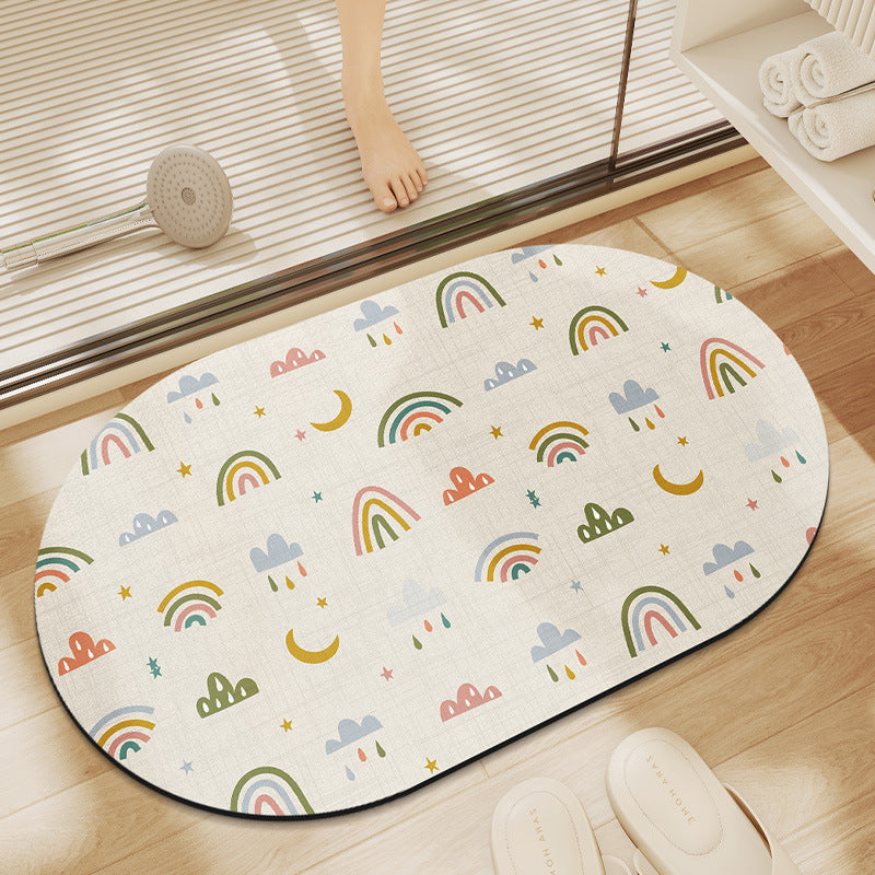 Playful Hot Air Balloon Bathroom Mat