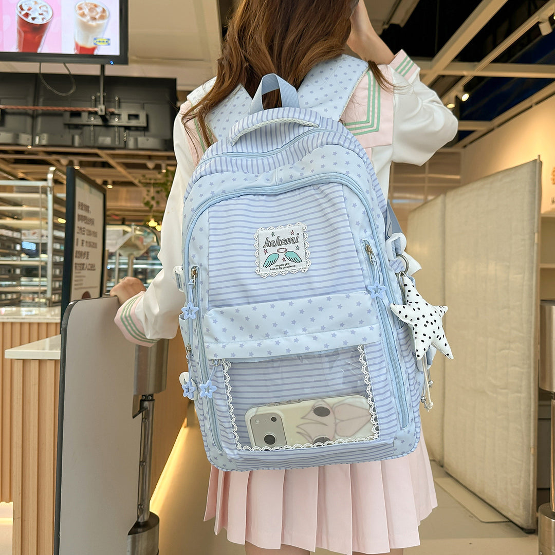 Cute Star-Patterned School Backpack Kalsten