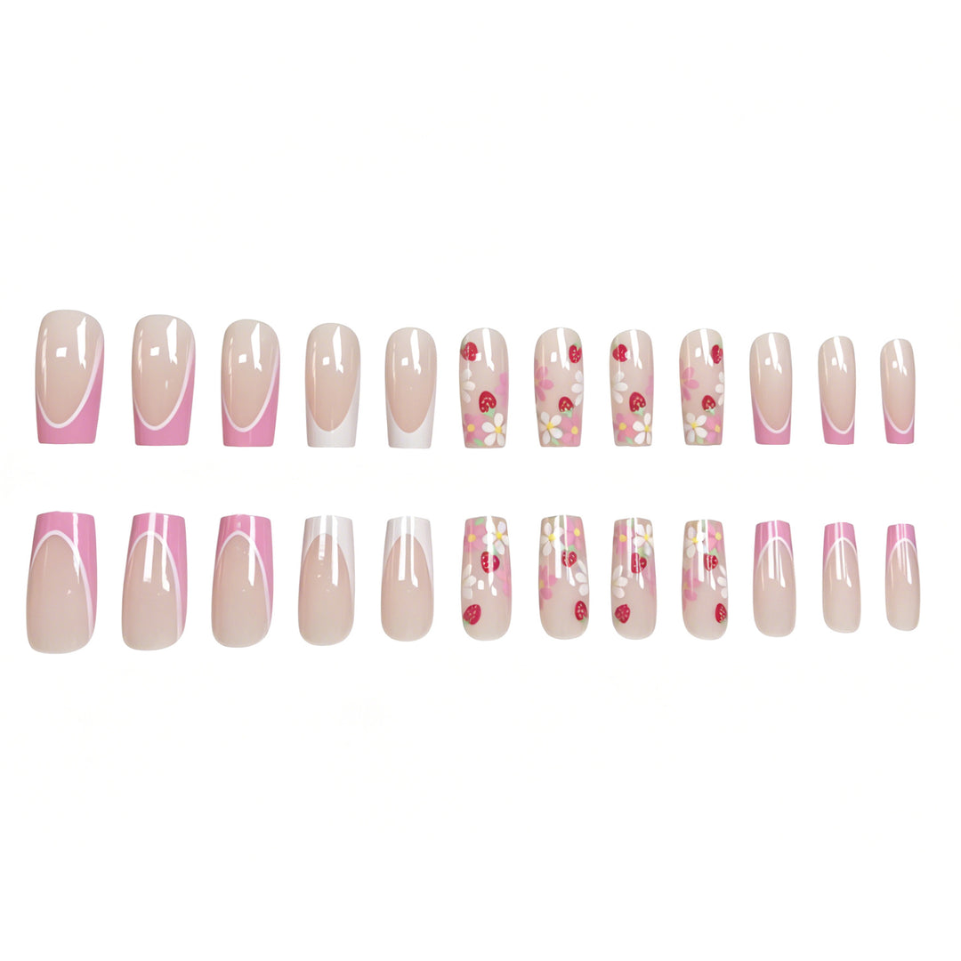 Floral Art Acrylic Nail Extensions Kalsten