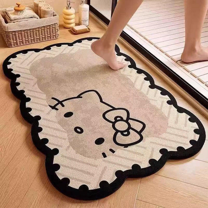Cartoon-Themed Plush Bath Mat