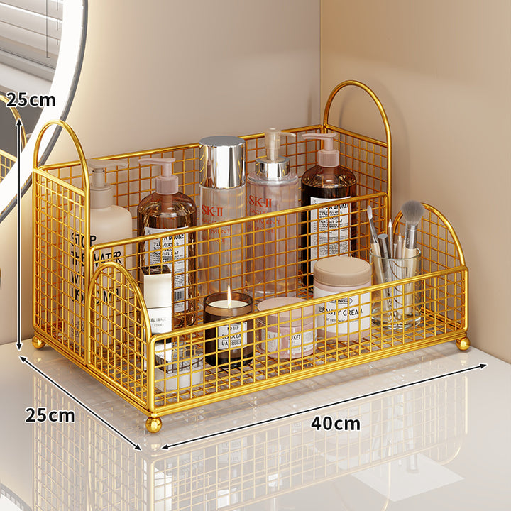 Three Tier Corner Mesh Metal Bathroom Shelf Organizer