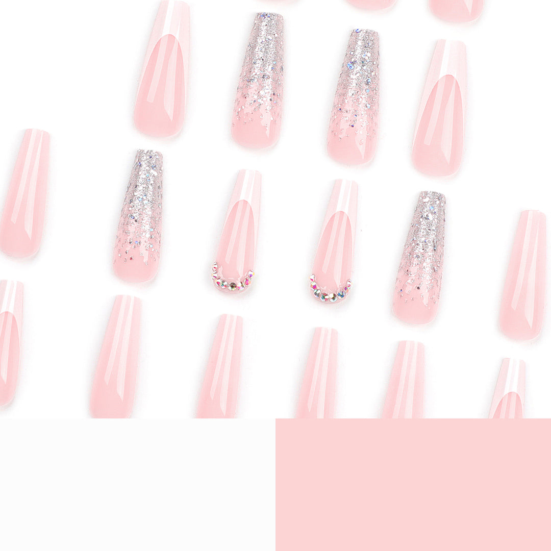 Artful Gel Nails with Glitter and Ombre Effect Kalsten