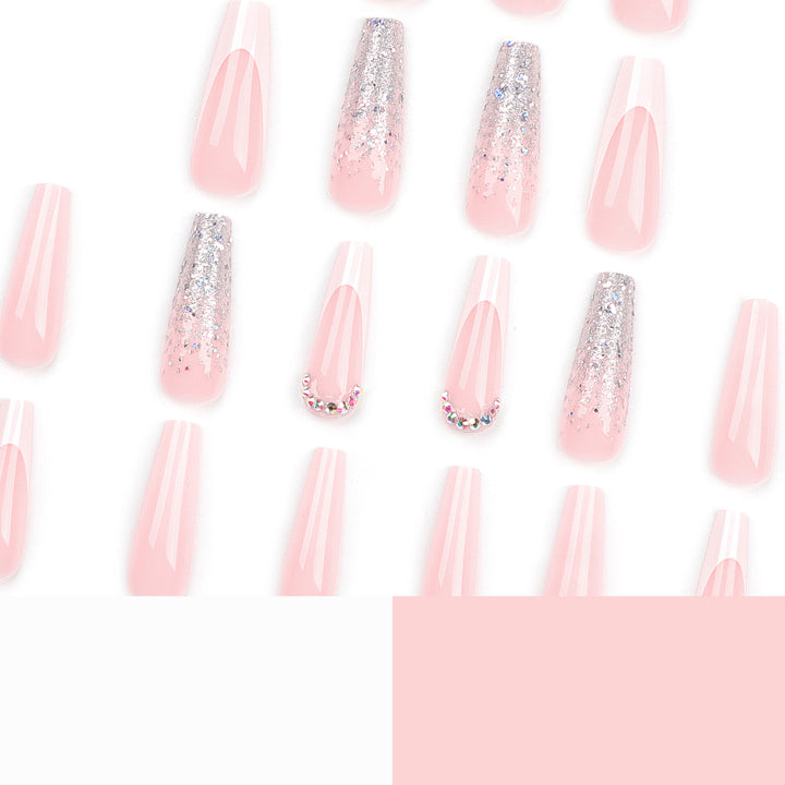 Artful Gel Nails with Glitter and Ombre Effect Kalsten