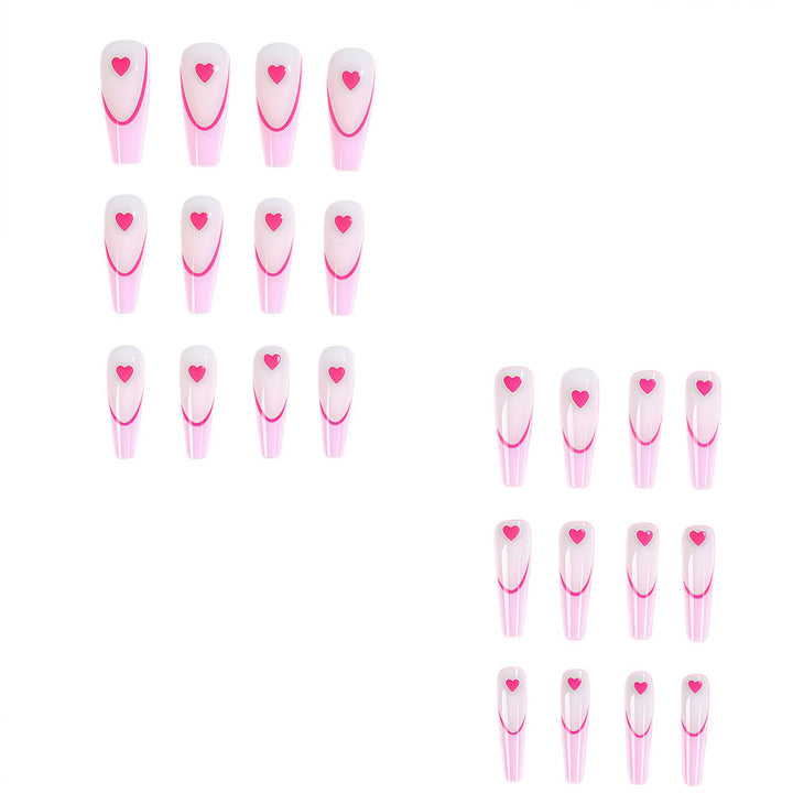 Artificial nails with heart accents Kalsten