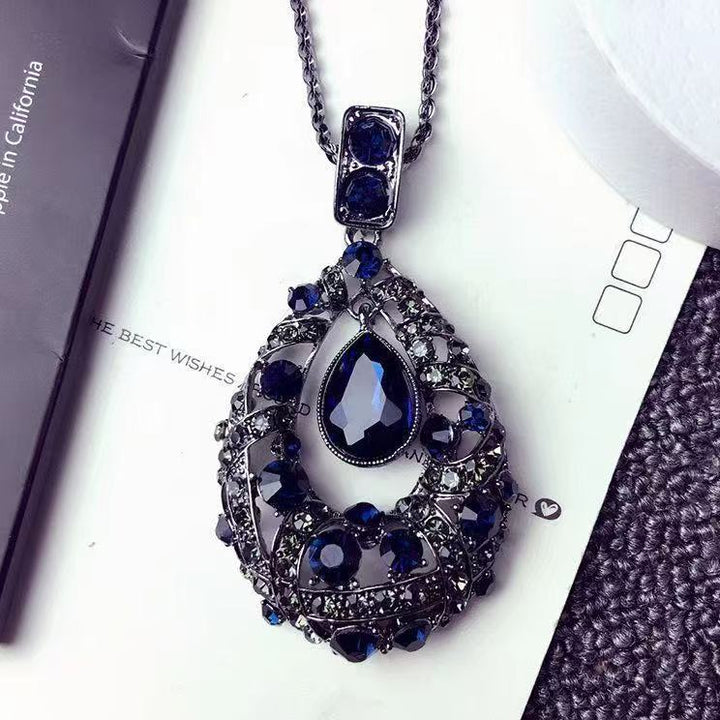 Contemporary Crystal Drop Necklace Kalsten