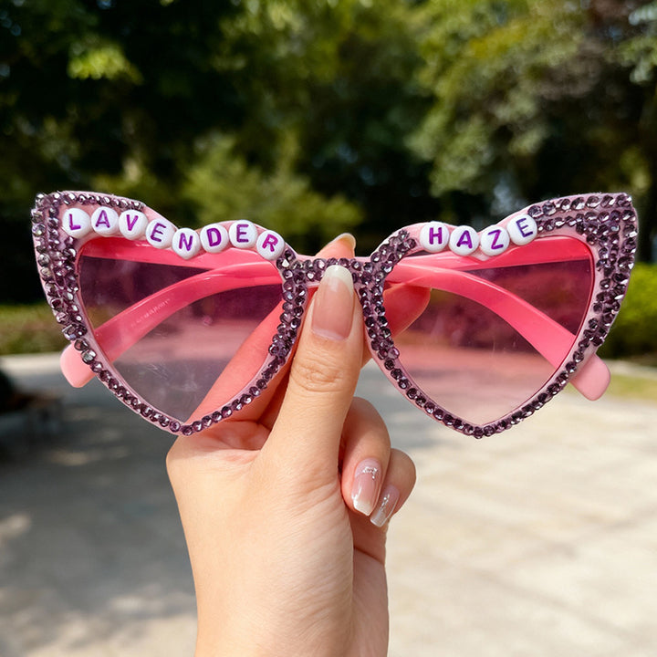 Heart-Frame Rhinestone Sunglasses Kalsten