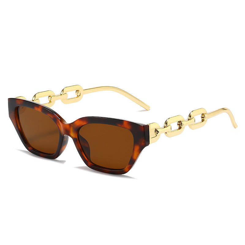 Ladies fashionable Cat-Eye sunglasses with luxurious chain frame Kalsten