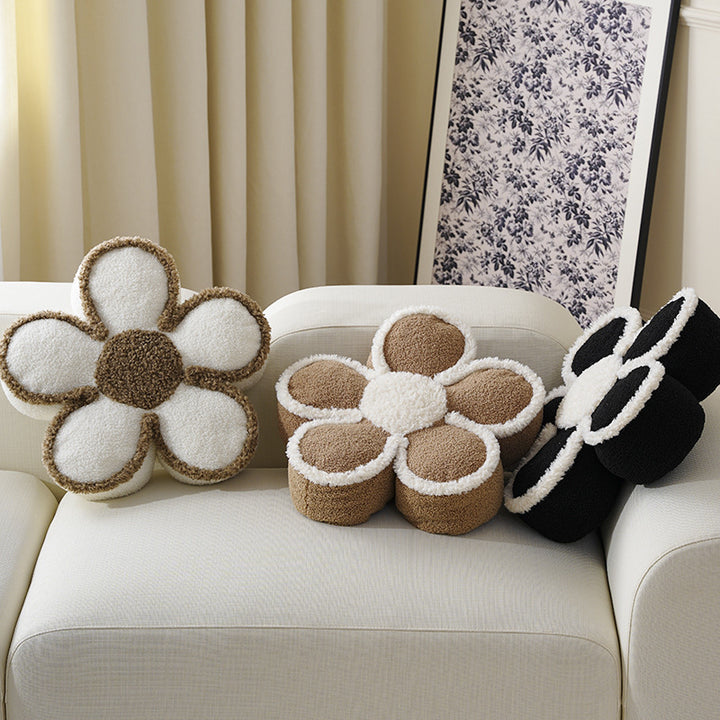 Flower-shaped short-pile bath mat made of soft tufting with non-slip backing Kalsten