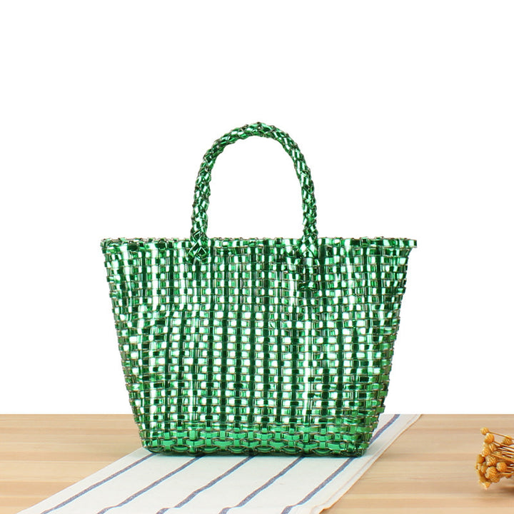 Handbag Made of Woven Natural Material with Elegant Accents Kalsten