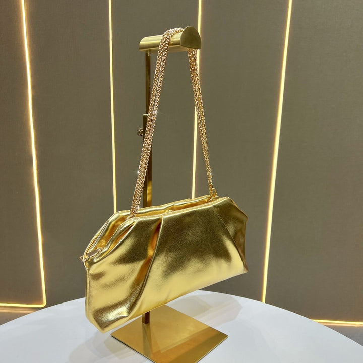 Stylish Metallic Evening Handbag