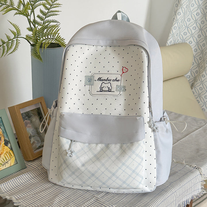 Playful Character-Embellished School Backpack Kalsten