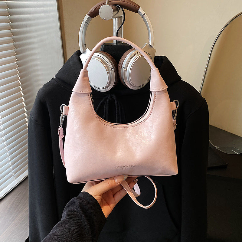 Minimalist Faux Leather Crossbody Bag