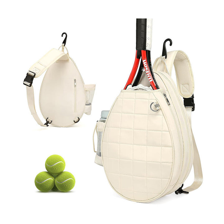Sporty racket bag with integrated bottle and compartments Kalsten