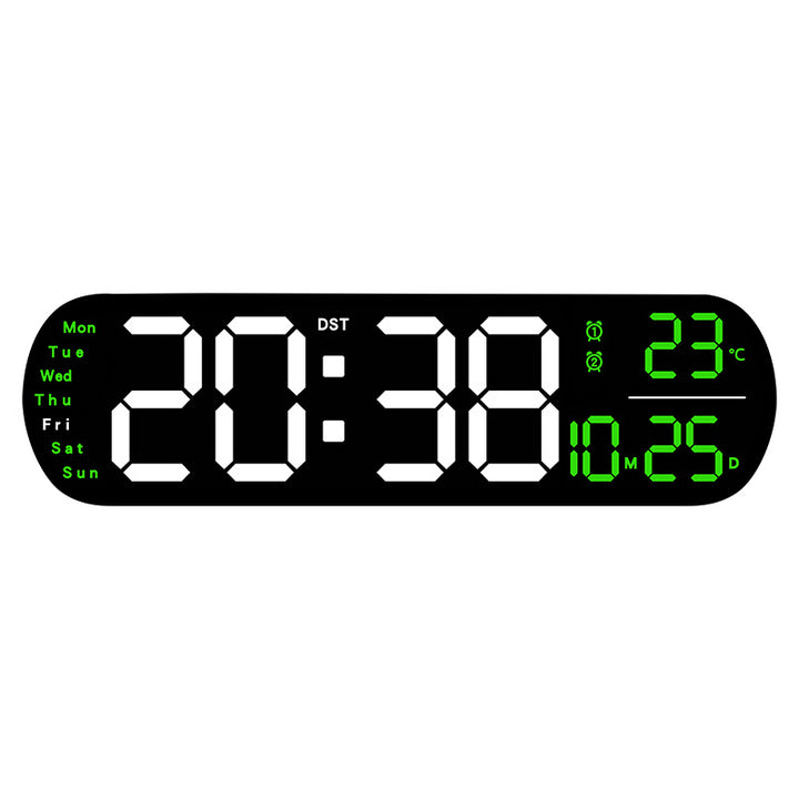 Digital LED alarm clock with large display and temperature display Kalsten