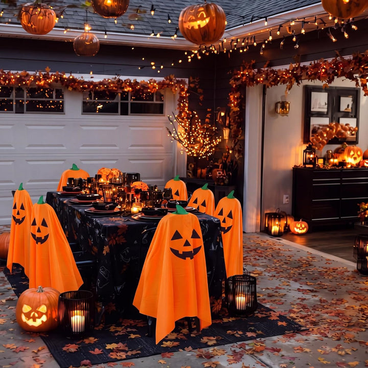 Halloween chair covers in ghost design for dining room and party