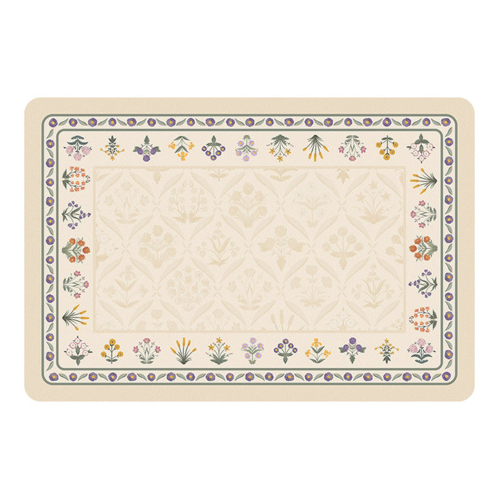 Floral Design Kitchen Mat Kalsten