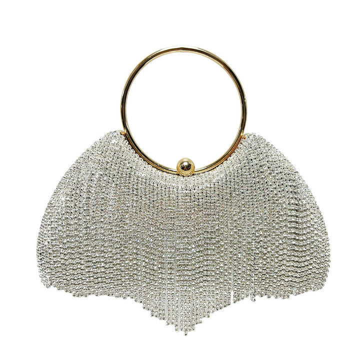 Crystal-Studded Decorative Evening Handbag