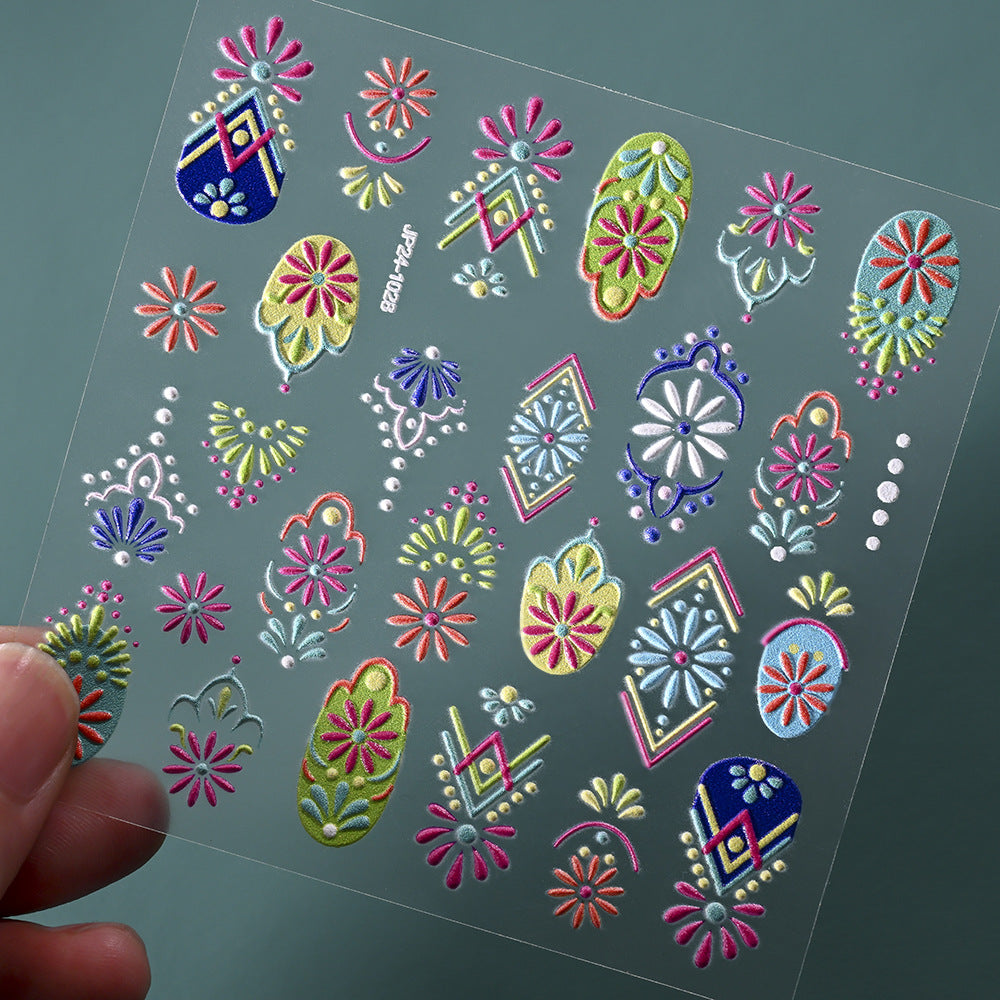 Decorative Floral Nail Art Stickers