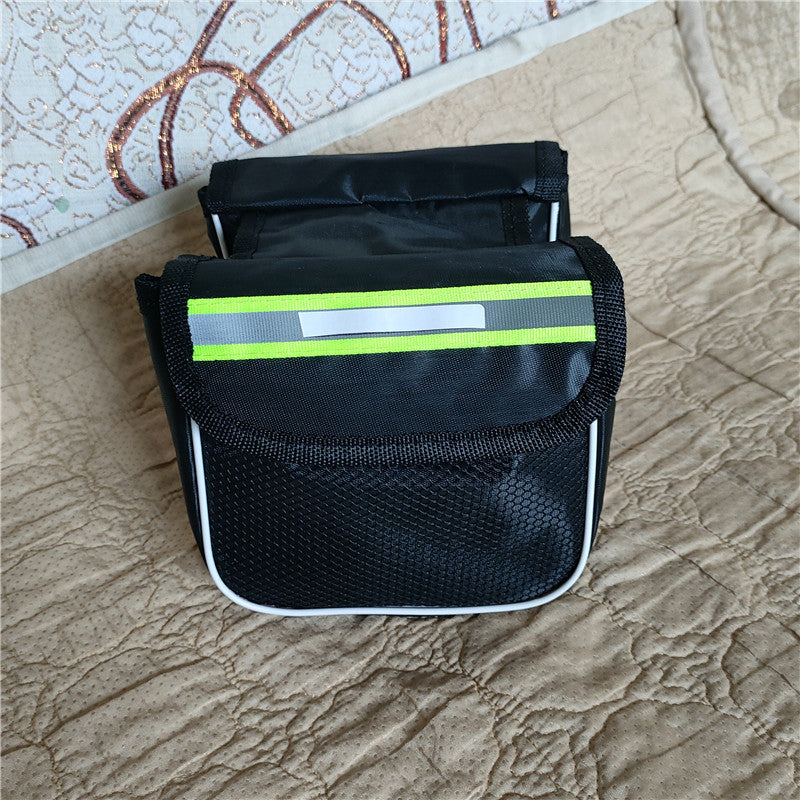 double bicycle saddle pannier bag with reflective strip water-resistant Oxford fabric Kalsten