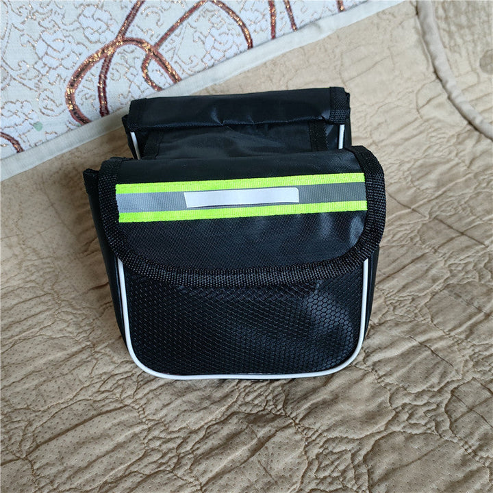 double bicycle saddle pannier bag with reflective strip water-resistant Oxford fabric Kalsten
