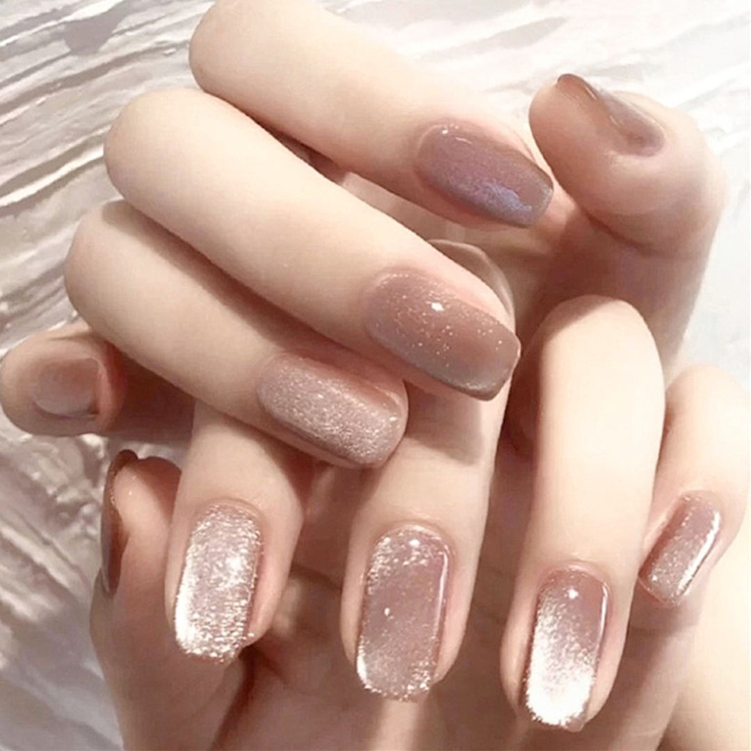 Elegant Glittery Press-On Nails