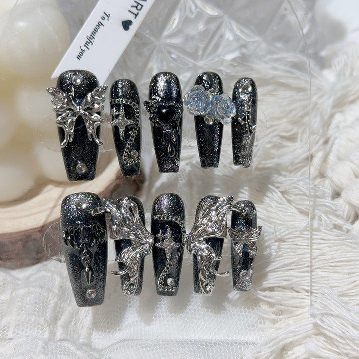 Gothic-Inspired Decorative Nail Art Set