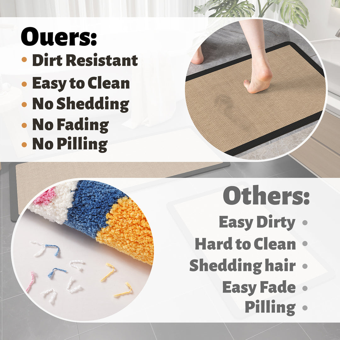 Soft Textured Bathroom Mat Set