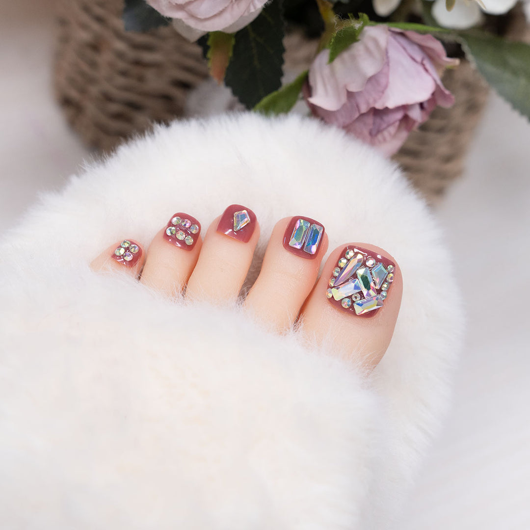 Decorative Rhinestone Toenail Art  1791110591