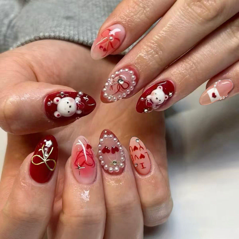 Artistic Decorative Press-On Nail Set Kalsten